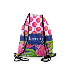Personalized Polka Dots Drawstring Backpack