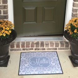 Lattice Print Custom Personalized Door Mat