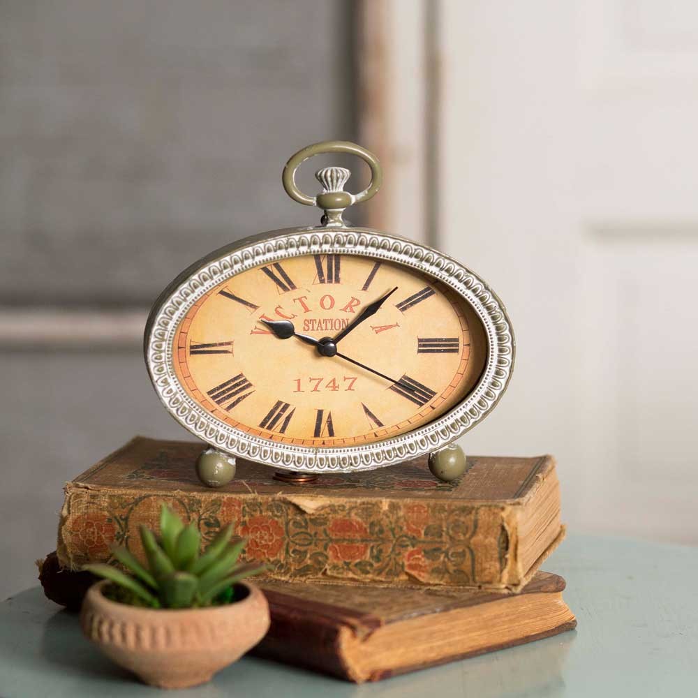 Victoria Oval Tabletop Clock