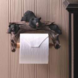 Black Bear Toilet Paper Holder