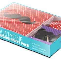 Mustache Cupcake Party Pack