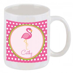 Pink Flamingo Personalized Plate