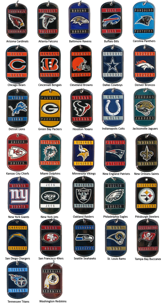 NFL Dog Tag Necklace – All Seasons Gifts