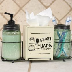quart mason jars & caddy