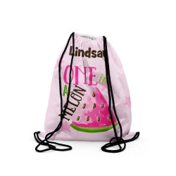Personalized One In A Melon Kids Drawstring Backpack